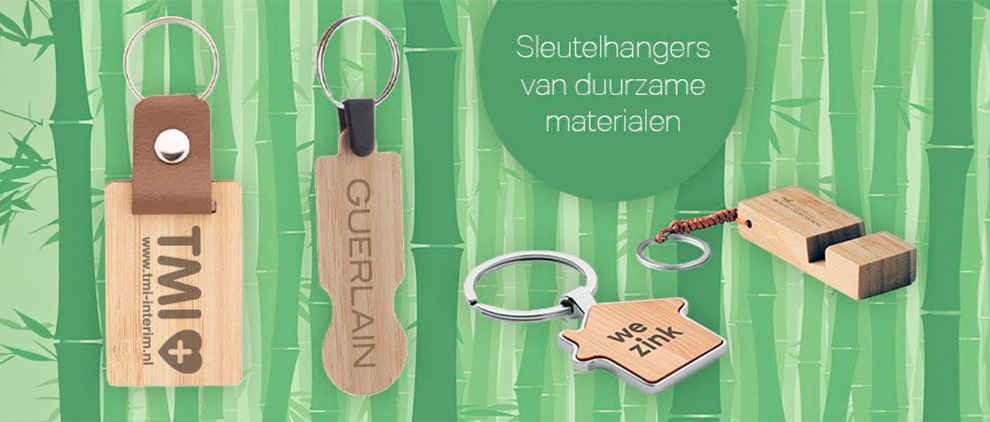 sleutelhangers van bamboe