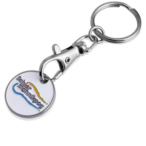Sleutelhanger winkelwagenmuntje Sleutelhanger winkelwagenmuntje