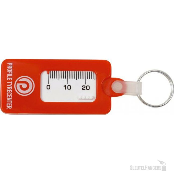 Sleutelhanger met Bandenprofiel meter Valencia rood