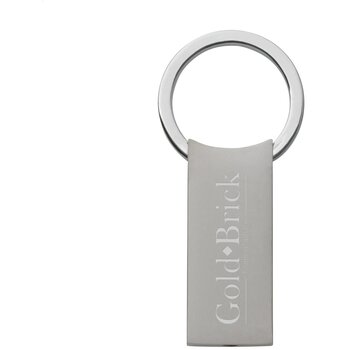 Metalen Sleutelhanger Met Kliksysteem Zilver