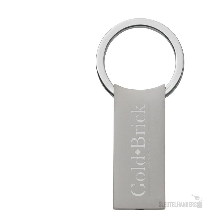 Metalen Sleutelhanger Met Kliksysteem Zilver