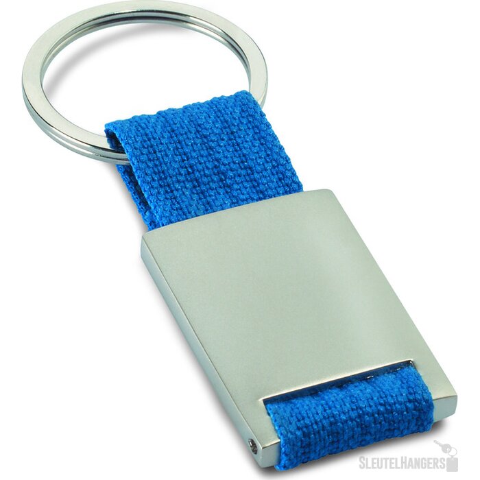 Metalen sleutelhanger Tech blauw