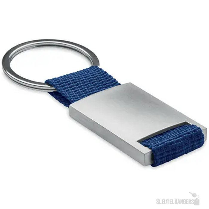 Metalen sleutelhanger Tech blauw