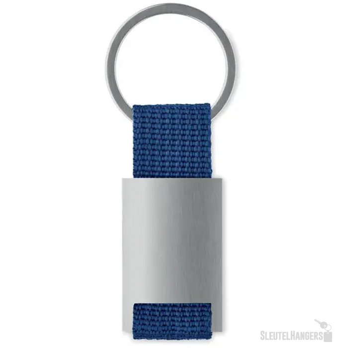 Metalen sleutelhanger Tech blauw