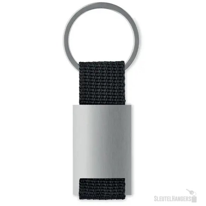 Metalen sleutelhanger Tech zwart