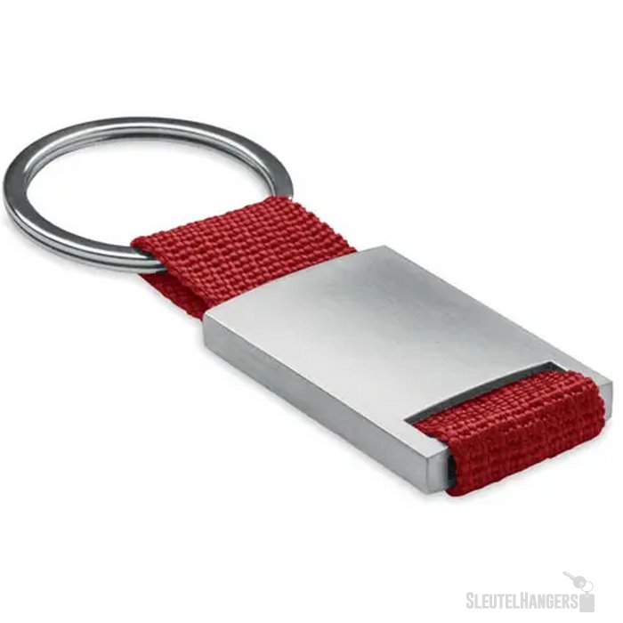 Metalen sleutelhanger Tech rood
