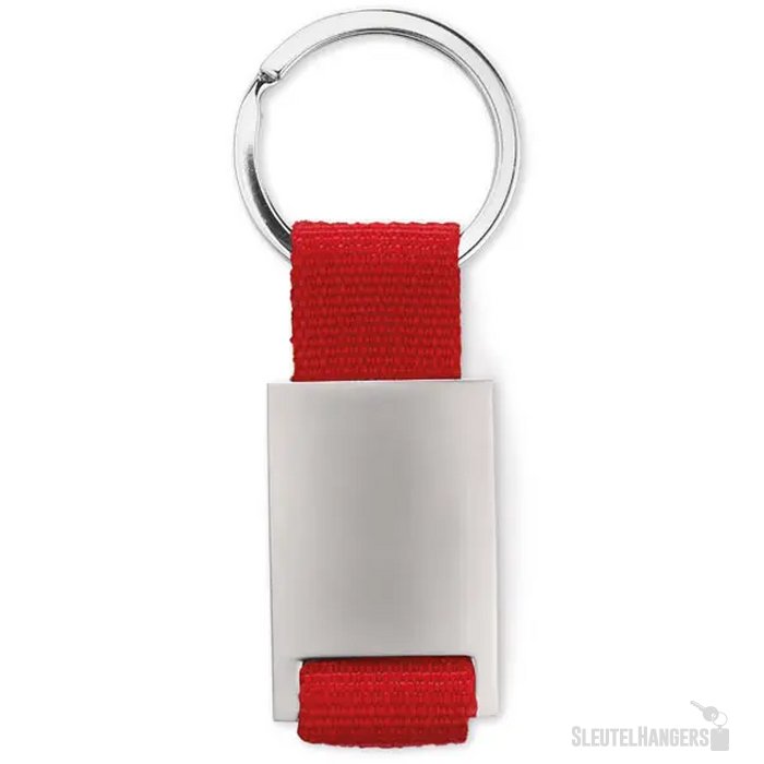 Metalen sleutelhanger Tech rood