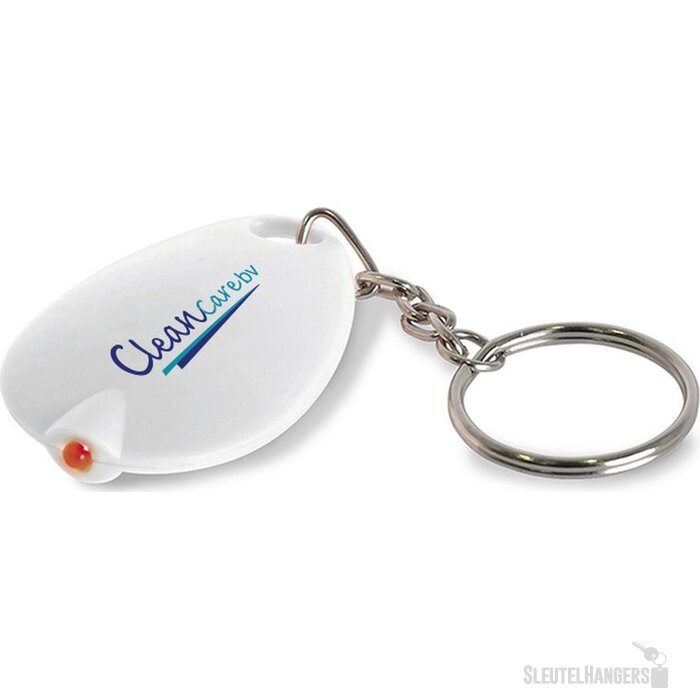 Sleutelhanger met led lamp Totten wit