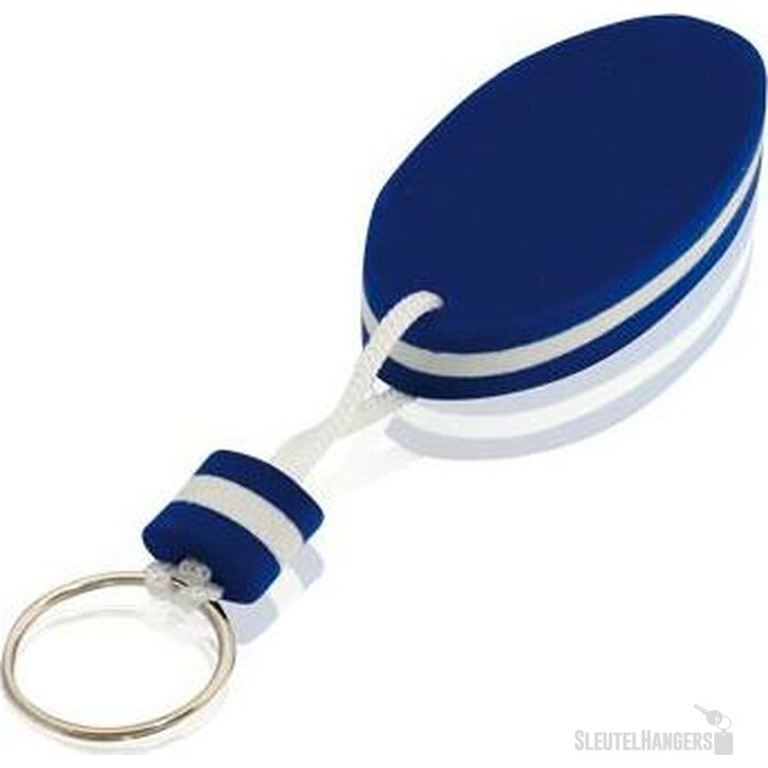 Ovale drijvende sleutelhanger Blauw