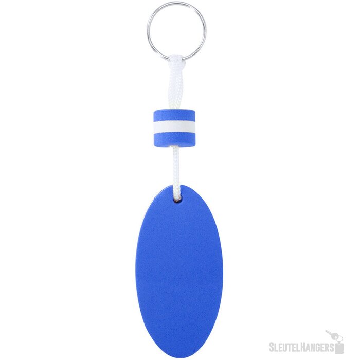 Ovale drijvende sleutelhanger Blauw