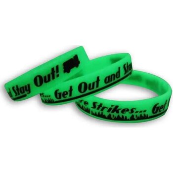 Glow in the dark siliconen polsbandje met bedrukking Glow in the dark siliconen polsbandje met bedrukking