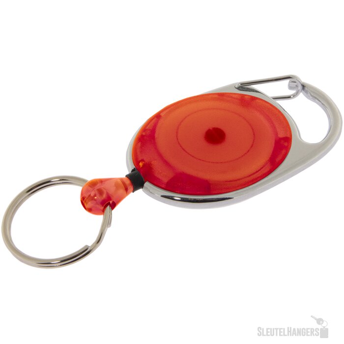 Jojo Reko 220 met sleutelring & nylon koord transparant rood