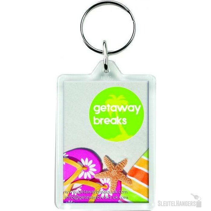 Doorzichtige sleutelhanger XL