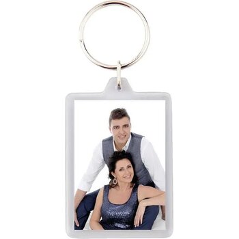 Doorzichtige sleutelhanger XL Transparant Doorzichtige sleutelhanger XL Transparant