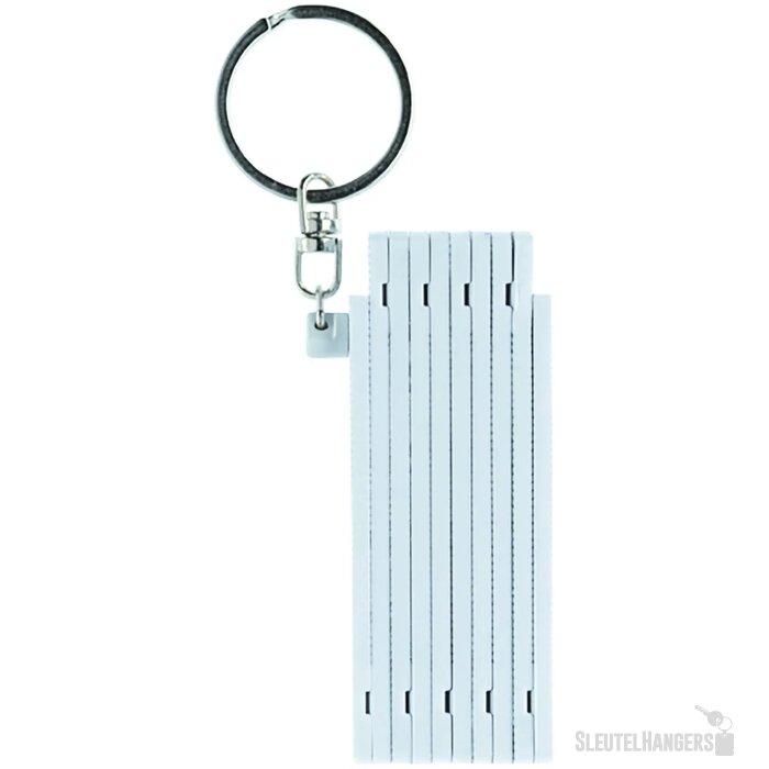 Duimstok sleutelhanger 0.5m wit