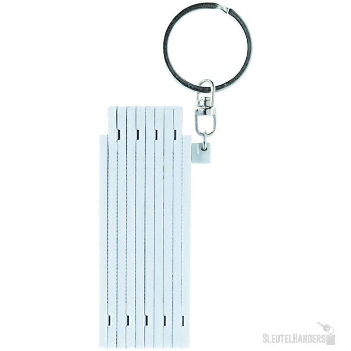Duimstok sleutelhanger 0.5m wit