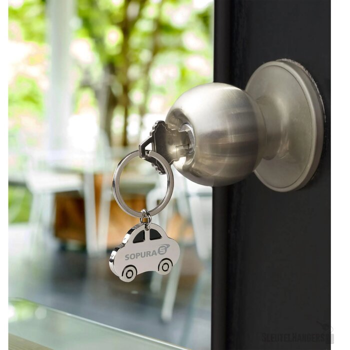 Metalen Sleutelhanger In Autovorm