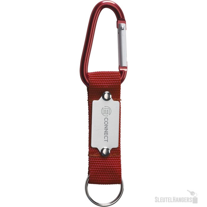 Karabijnhaak Met Koord En Sleutelring Rood