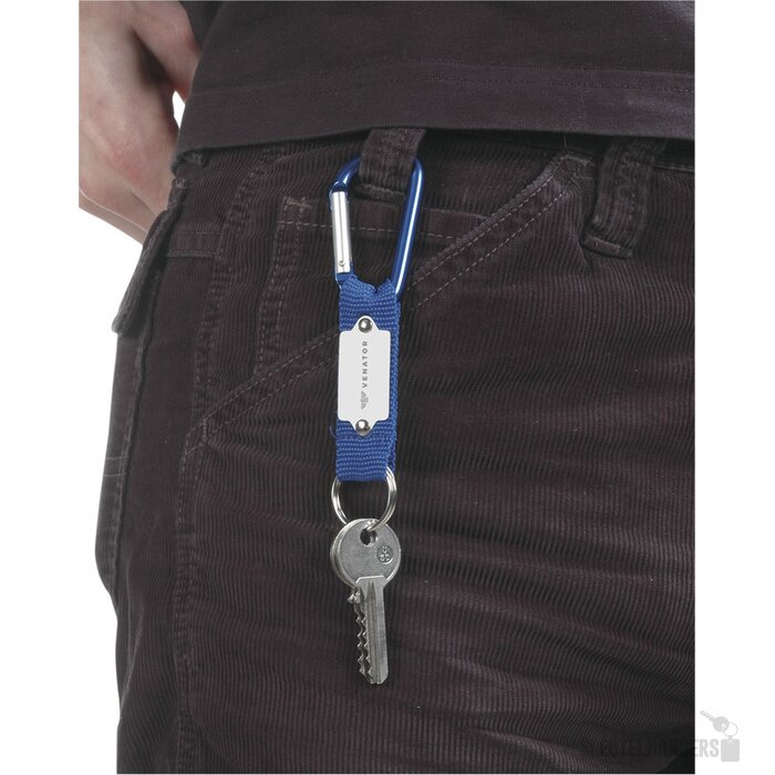 Karabijnhaak Met Koord En Sleutelring Blauw