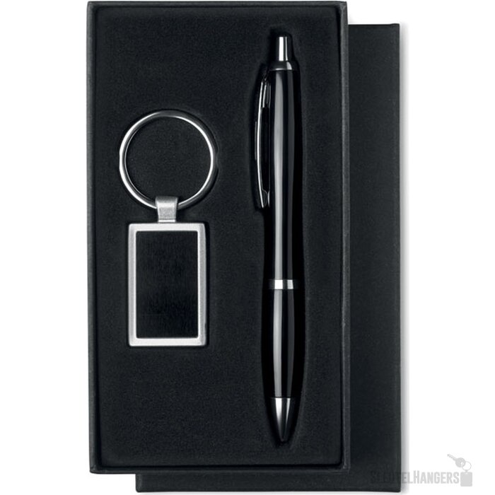 Set, balpen en sleutelhanger Kelly zwart