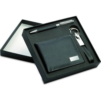 3-delige pu cadeauset Eleganci zwart 3-delige pu cadeauset Eleganci zwart