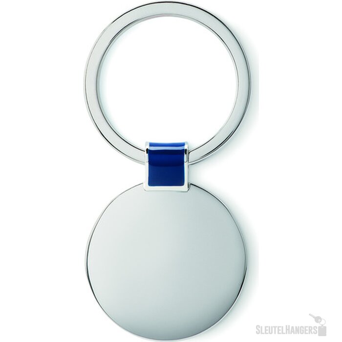 Metalen sleutelhanger Roundy royal blauw