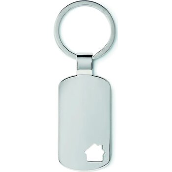 Metalen sleutelhanger, huisje House key mat zilver Metalen sleutelhanger, huisje House key mat zilver