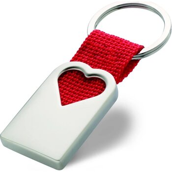 Metalen sleutelhanger Bonheur rood Metalen sleutelhanger Bonheur rood