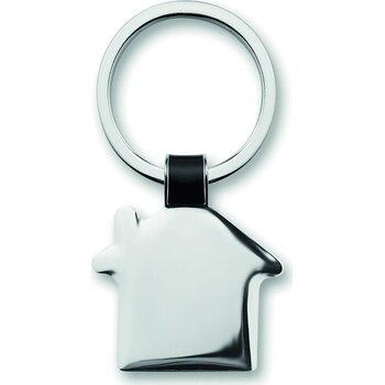 Metalen sleutelhanger huis Housy zwart Metalen sleutelhanger huis Housy zwart