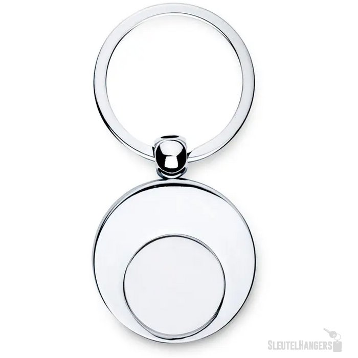 Sleutelhanger met munt Euring glanzend zilver