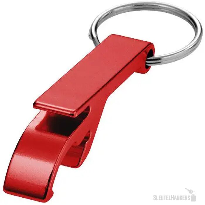 Sleutelhanger met fles- en blikopener Rood