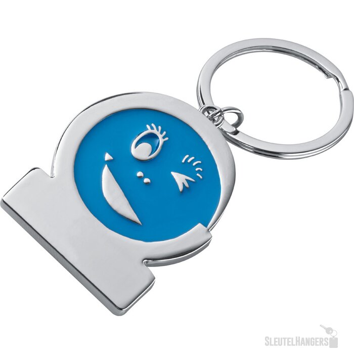Sleutelhanger Gezicht blauw