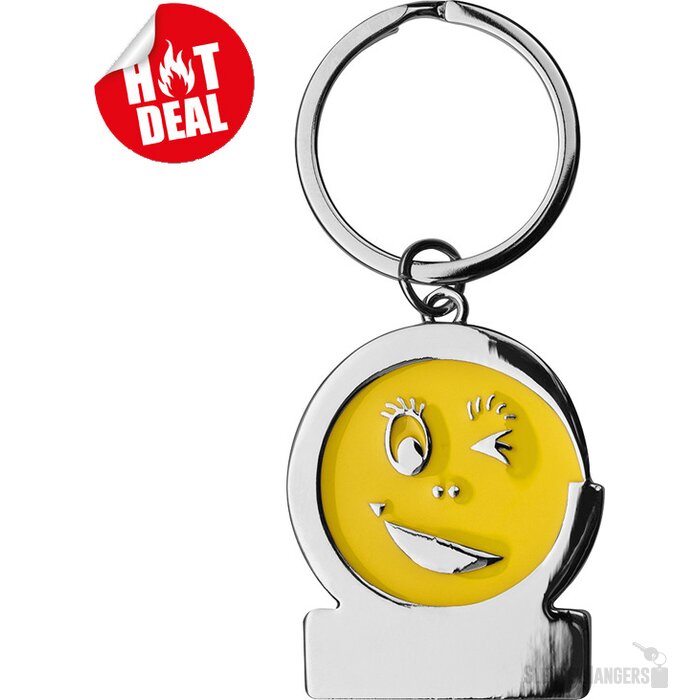 Sleutelhanger Gezicht geel