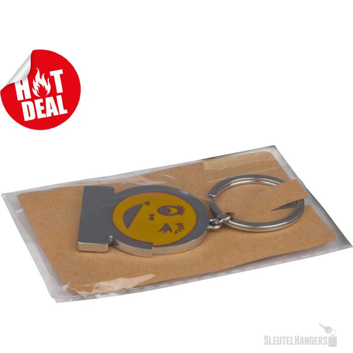 Sleutelhanger Gezicht geel