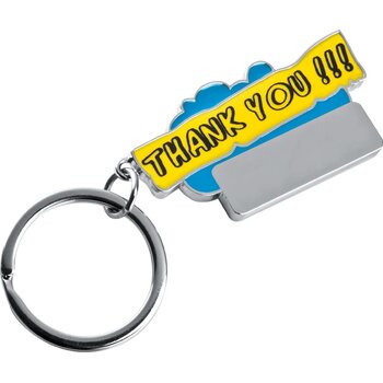 Sleutelhanger Thank you lichtblauw Sleutelhanger Thank you lichtblauw