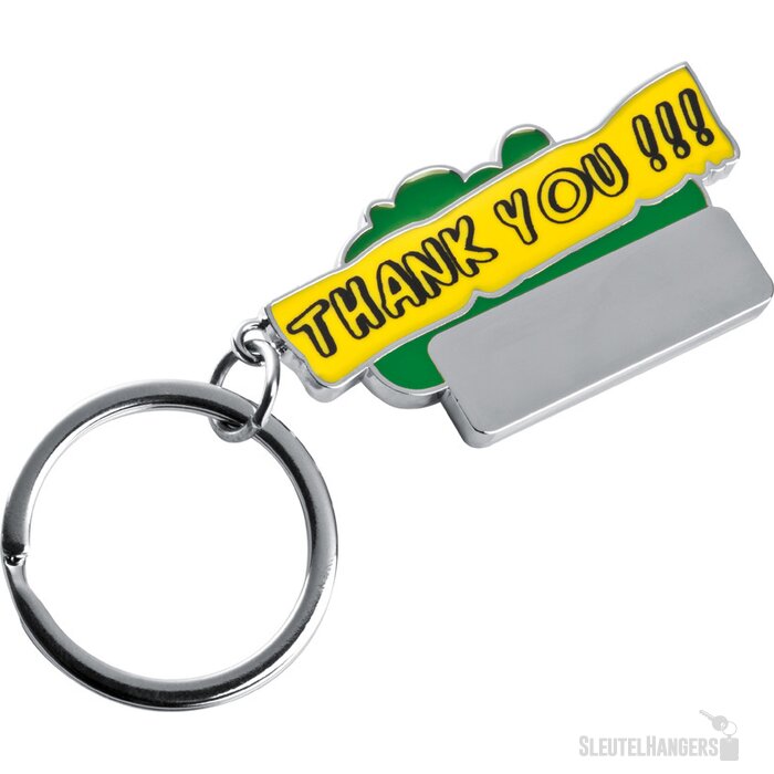 Sleutelhanger Thank you groen