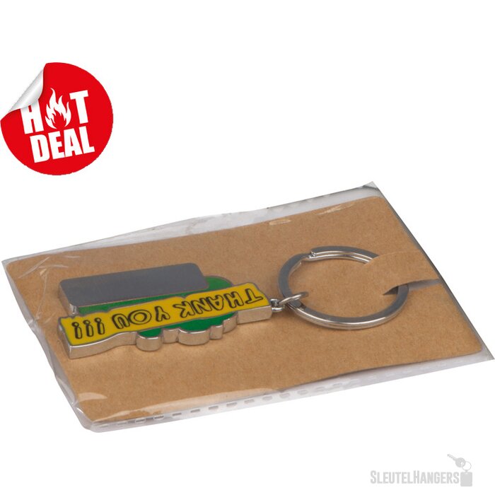 Sleutelhanger Thank you groen