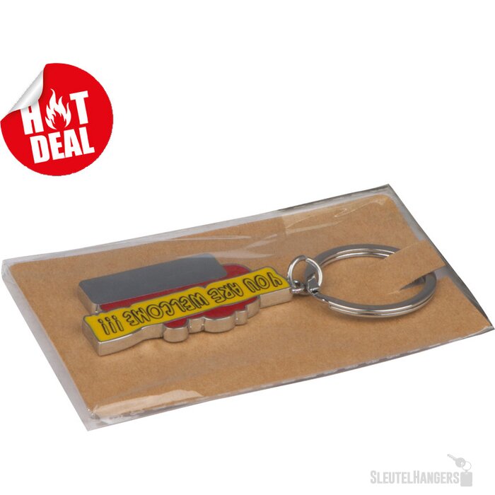 Sleutelhanger You are welcome rood