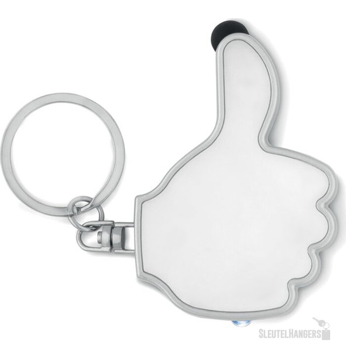 Sleutelhanger thumbs up-vorm Gioia wit