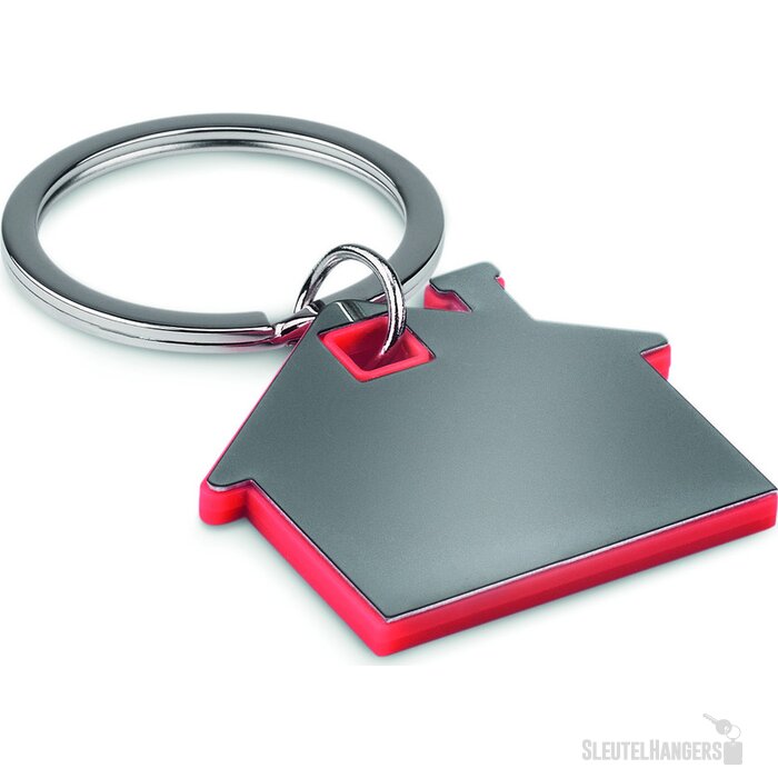 Huisvormige sleutelhanger Imba rood