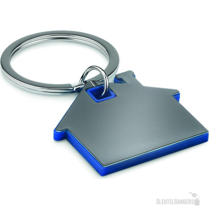 Huisvormige sleutelhanger Imba royal blauw