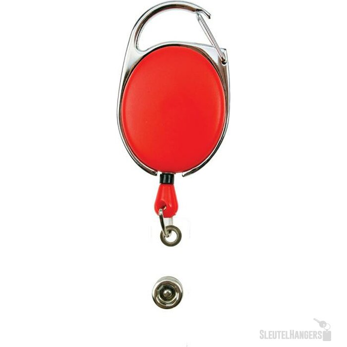 Skipashouder met musketonhaak Rood