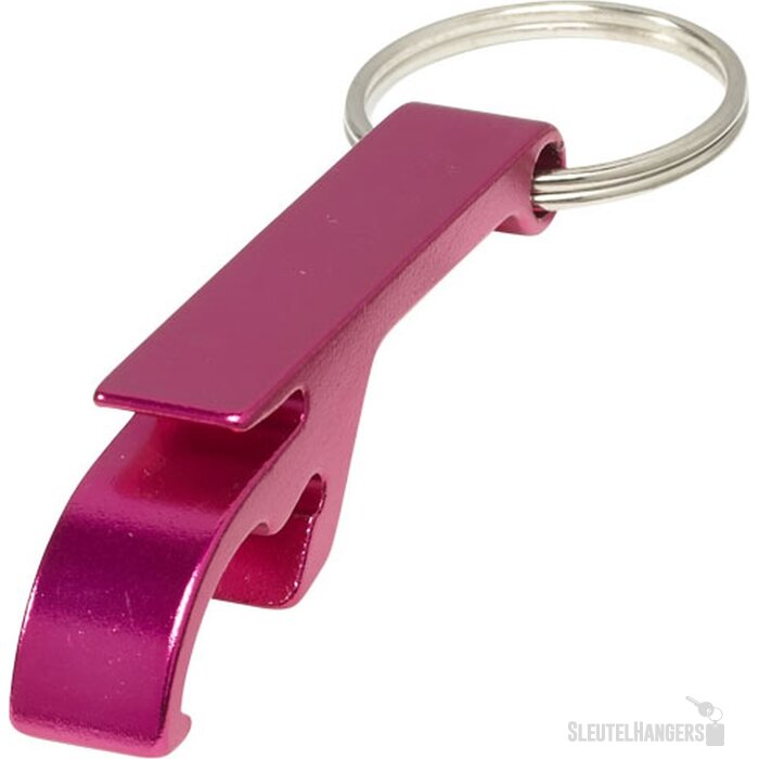 Sleutelhanger met fles- en blikopener Roze