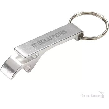 Sleutelhanger Met Fles- En Blikopener Zilver Sleutelhanger Met Fles- En Blikopener Zilver