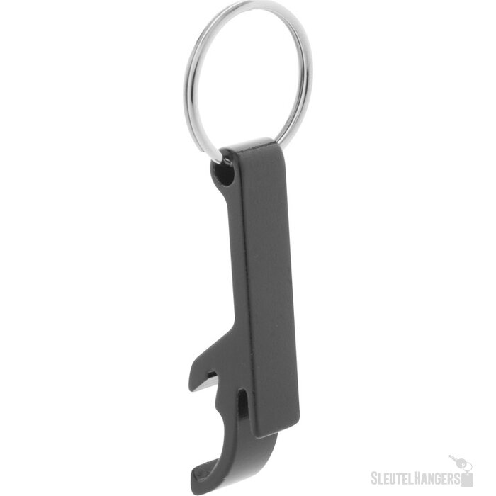 Sleutelhanger met fles- en blikopener Zwart