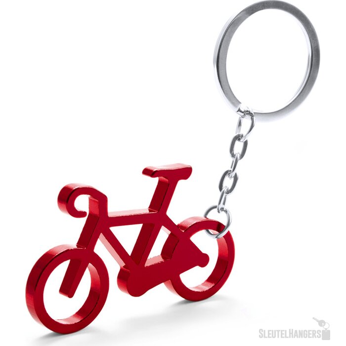 Fiets Sleutelhanger Met Opener Rood