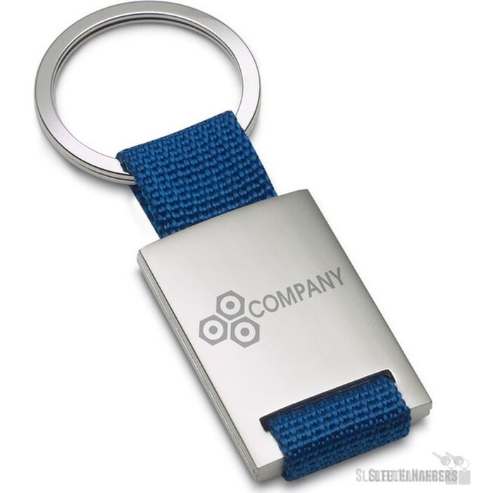 Sleutelhanger Met Polyester Koord Blauw