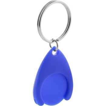 Plastic Winkelwagenmuntenhouder Blauw Plastic Winkelwagenmuntenhouder Blauw