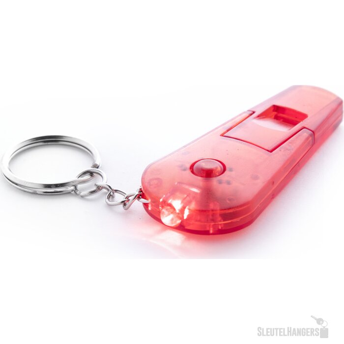 Sleutelhanger Met Fluitje En Lampje Rood