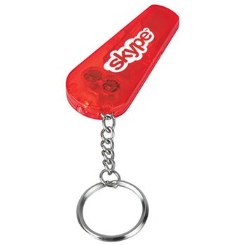 Sleutelhanger Met Fluitje En Lampje Rood Sleutelhanger Met Fluitje En Lampje Rood